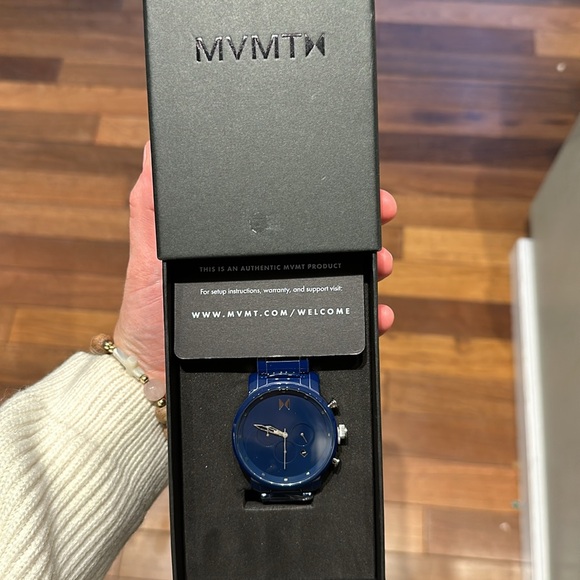 MVMT NWT Blue men’s watch the Chronograph Ceramic Bracelet Watch, 45mm - Picture 2 of 4